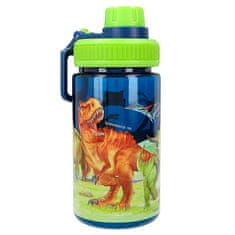 Dino World Menšia cestovná fľaša na pitie , Modro-zelená, s dinosaurami