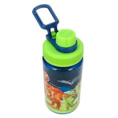 Dino World Menšia cestovná fľaša na pitie , Modro-zelená, s dinosaurami