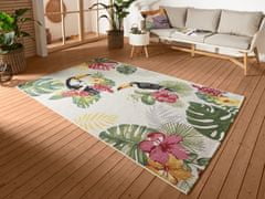 Kusový koberec Flair 105608 Tropical Dream Creme Multicolored – na von aj na doma 80x165