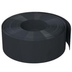 Vidaxl Záhradné obruby 5 ks čierne 10 m 20 cm polyetylén