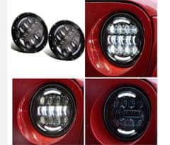 motoLEDy Predné svetlo 7" Full LED 1ks Jeep, Harley, Land Rover, Hummer, Lada