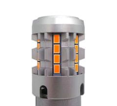 motoLEDy LED žiarovka 3156 P27W 12-24V bez poruchy oranžová 2000lm