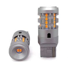 motoLEDy LED žiarovka W21W 7440 12-24V bez poruchy oranžová 2000lm