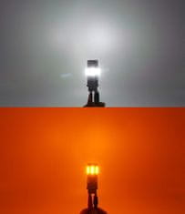 motoLEDy LED žiarovka 3157 12-24V P27/7W bielo-oranžová bez chyby 2500lm