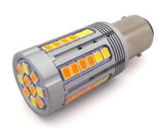 motoLEDy P21/5W LED žiarovka BAY15D 12-24V 21/5W CANBUS bielo-oranžová 2500lm