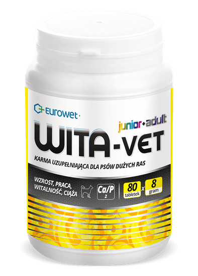 Eurowet Wita-Vet Ca/P=2 - Vitamínový Doplnok Pre Psov 8g 80 Tab.