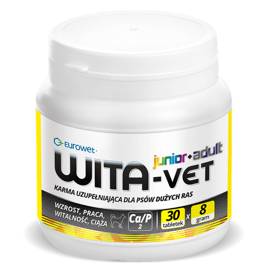 Eurowet Wita-Vet Ca/P=2 - Vitamínový Doplnok Pre Psov 8g 30 Tab.