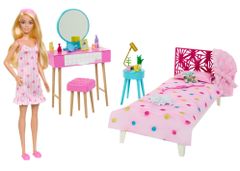 Mattel Barbie Spálňa s bábikou HPT55