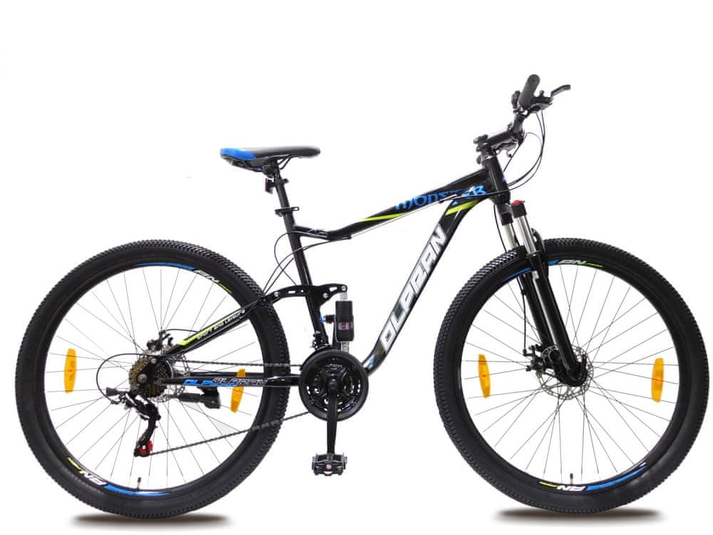 Olpran Horský bicykel Monster 27,5" full čierna / modrá