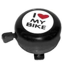 M-Wave Zvonček I love my bike - čierny