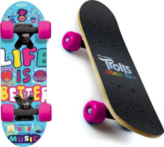 Mondo Detský Skateboard - Mini board Trolls 17 palcov