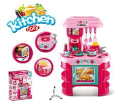 Baby Mix Detská kuchynka Little Chef Baby Mix ružová 32 ks 