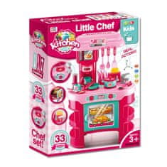 Baby Mix Detská kuchynka Little Chef Baby Mix ružová 32 ks 