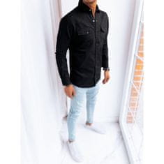 Dstreet Pánska džínsová košeľa K076 čierna dx2474 S