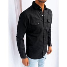 Dstreet Pánska džínsová košeľa K076 čierna dx2474 XXL