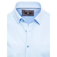 Dstreet Pánska košeľa s krátkym rukávom K053 modrá kx0985 L