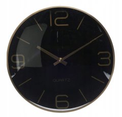 Koopman Nástenné hodiny do obývačky moderné čierne 30,5 cm