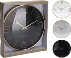 Koopman Nástenné hodiny do obývačky moderné čierne 30,5 cm