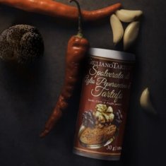 Giuliano Tartufi Prémiové hľuzovkové korenie Spolverata s cesnakom a chilli, 30 g