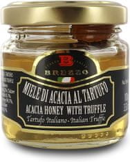 Brezzo Agátový med s kúskami čiernej hľuzovky, 100 g (Lanýžový med)