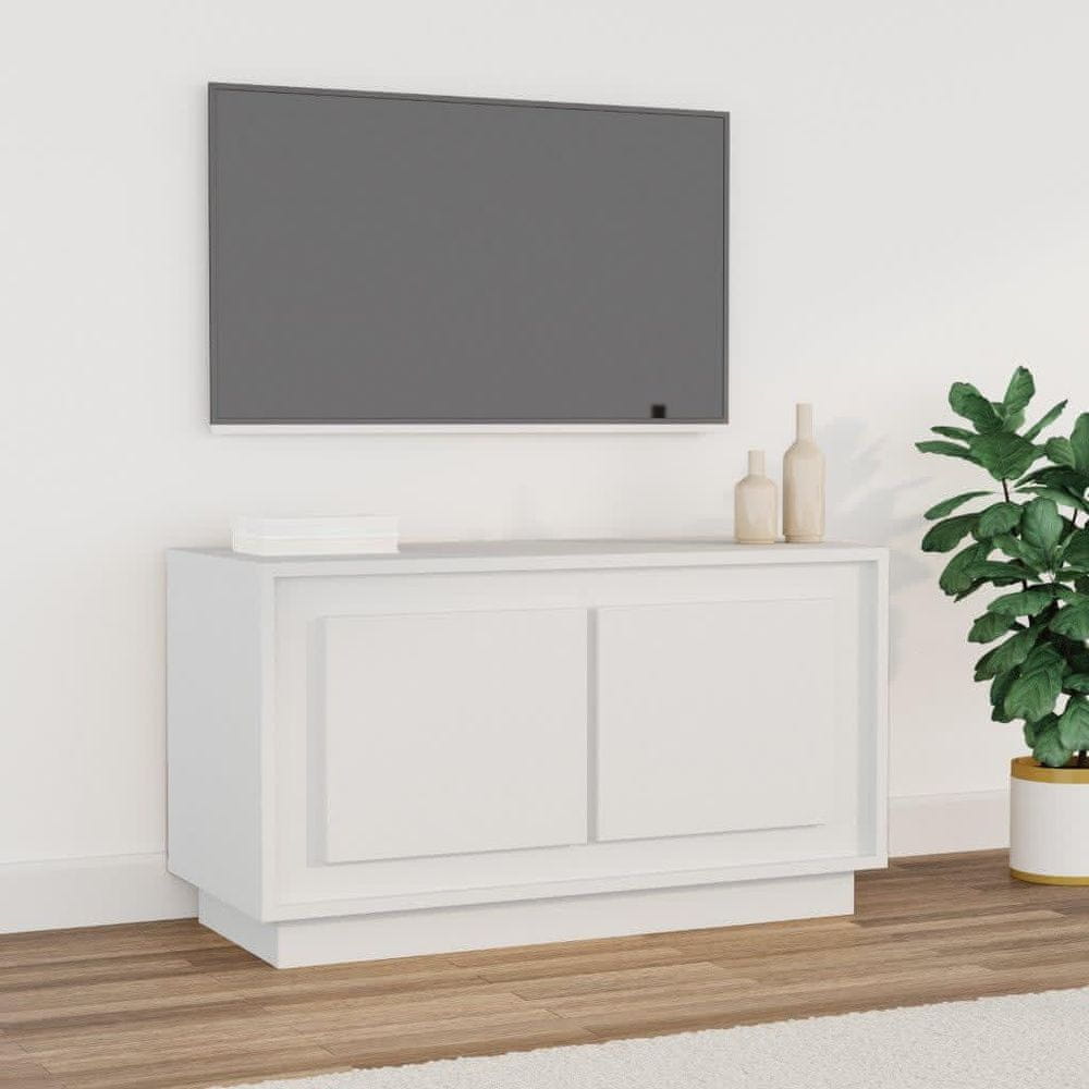 Vidaxl TV skrinka biela 80x35x45 cm kompozitné drevo