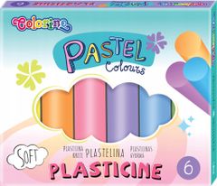 Colorino Detská pastelová plastelína 6 farieb 