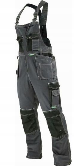 STALCO Šedo-čierne pracovné nohavice so šľapkami L