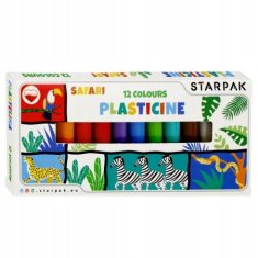 STARPAK Školská plastelína pre deti 12 farieb Safari