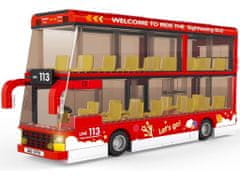 Wange Wange stavebnica Vyhlídkový autobus dvoupatrový kompatibilná 436 dielov