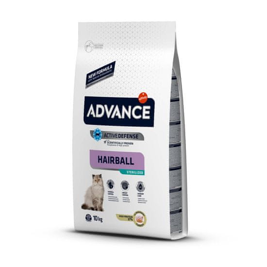 Advance Hairball Sterilized - Suché Krmivo Pre Sterilizované Mačky 10kg