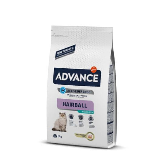Advance Hairball Sterilized - Suché Krmivo Pre Sterilizované Mačky 3kg