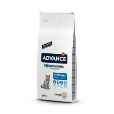Advance Sterilized Turkey - Suché Krmivo S Morkou Pre Sterilizované Mačky 15kg