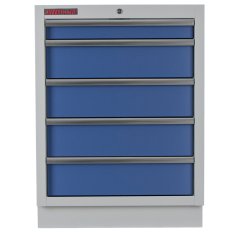 AHProfi Celokovová dielenská skrinka PROFI BLUE, 5 šuflíkov 680x458x910 mm - MTGC1305