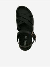 Geox Čierne dámske kožené sandále Geox 36