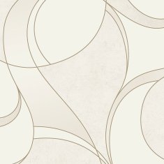 Vavex Biela vliesová tapeta geometrický vzor A57215, 0,53 x 10,05 m