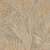 Luxusná šedohnědá vliesová tapeta, palmové listy GR322105, Grace, 0,53 x 10 m
