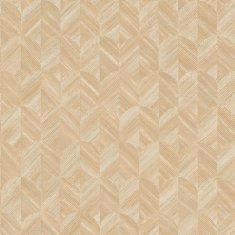 Grandeco Béžová tapeta s geometrickým vzorom MU3211 Muse, 0,53 x 10,05 m