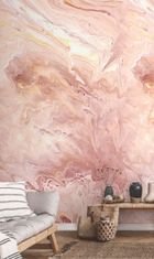 Vliesová obrazová tapeta, imitácia ružového mramoru A54201, 159 x 280 cm, One roll, one motif