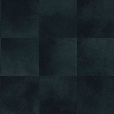 Vliesová tapeta tmavo modrá, štvorcový vzor imitácie kožušiny 347800, Luxury Skins, 0,53 x 10,05 m