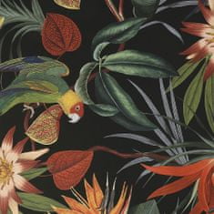 Graham & Brown Vliesová tapeta Exotické kvety, listy a papagáje 108602 2022, 0,52 x 10 m