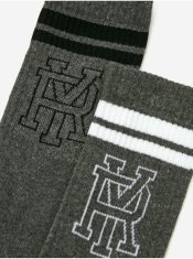 Replay Súprava dvoch párov pánskych ponožiek v tmavo šedej farbe Replay 43-46