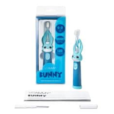 Vitammy Bunny Sonická zubná kefka pre deti s LED svetlom a nanovláknami, 0-3 roky, modrá