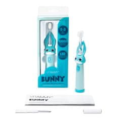 Vitammy Bunny Sonická zubná kefka pre deti s LED svetlom a nanovláknami, 0-3 roky, blankyt