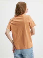 Pieces Oranžové tričko s potlačou Pieces Tamaris XS