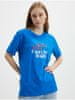 Modré tričko s potlačou Jacqueline de Yong Mille L