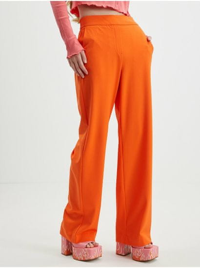 Vero Moda Elegantné nohavice pre ženy VERO MODA - oranžová