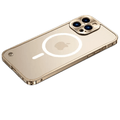 Symfony Kovový magnetický Magsafe kryt na Apple iPhone 13 Pro, zlatý
