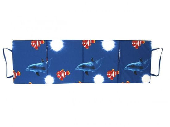 HolidaySport Plážové molitanové skladacie ležadlo Trieste-10 3 cm delfín + slnko + rybky
