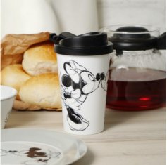 Disney Mickey pohár na cesty 400 ml Bozk skica strieborná/sivá