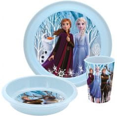 Disney Frozen detský riad plastový 3 kusy